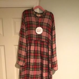 NWT!! Maan Plaid dress size 14